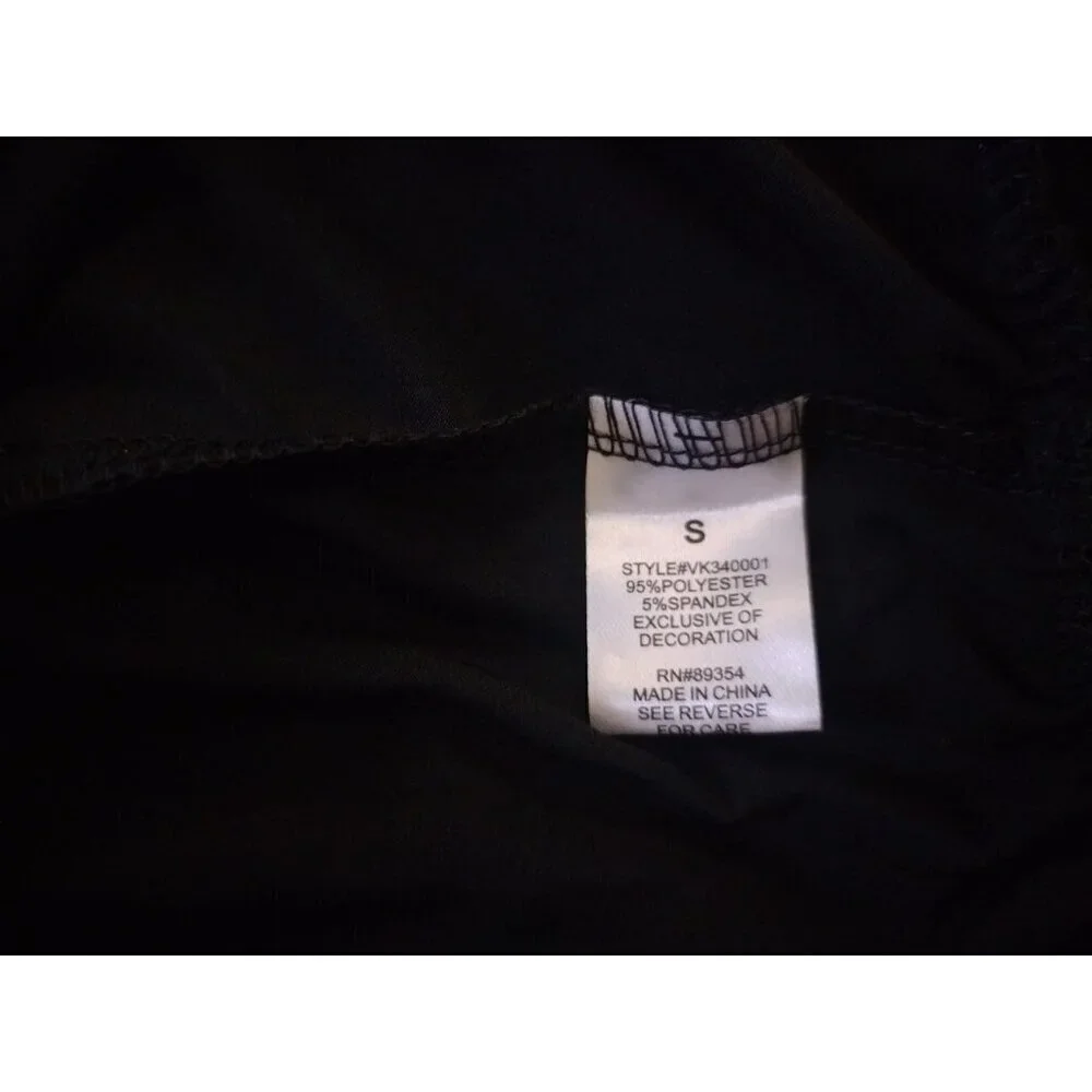 Adrienne Vittadini Sleeveless Black Top With Embellished Collar, Size S, NWT.